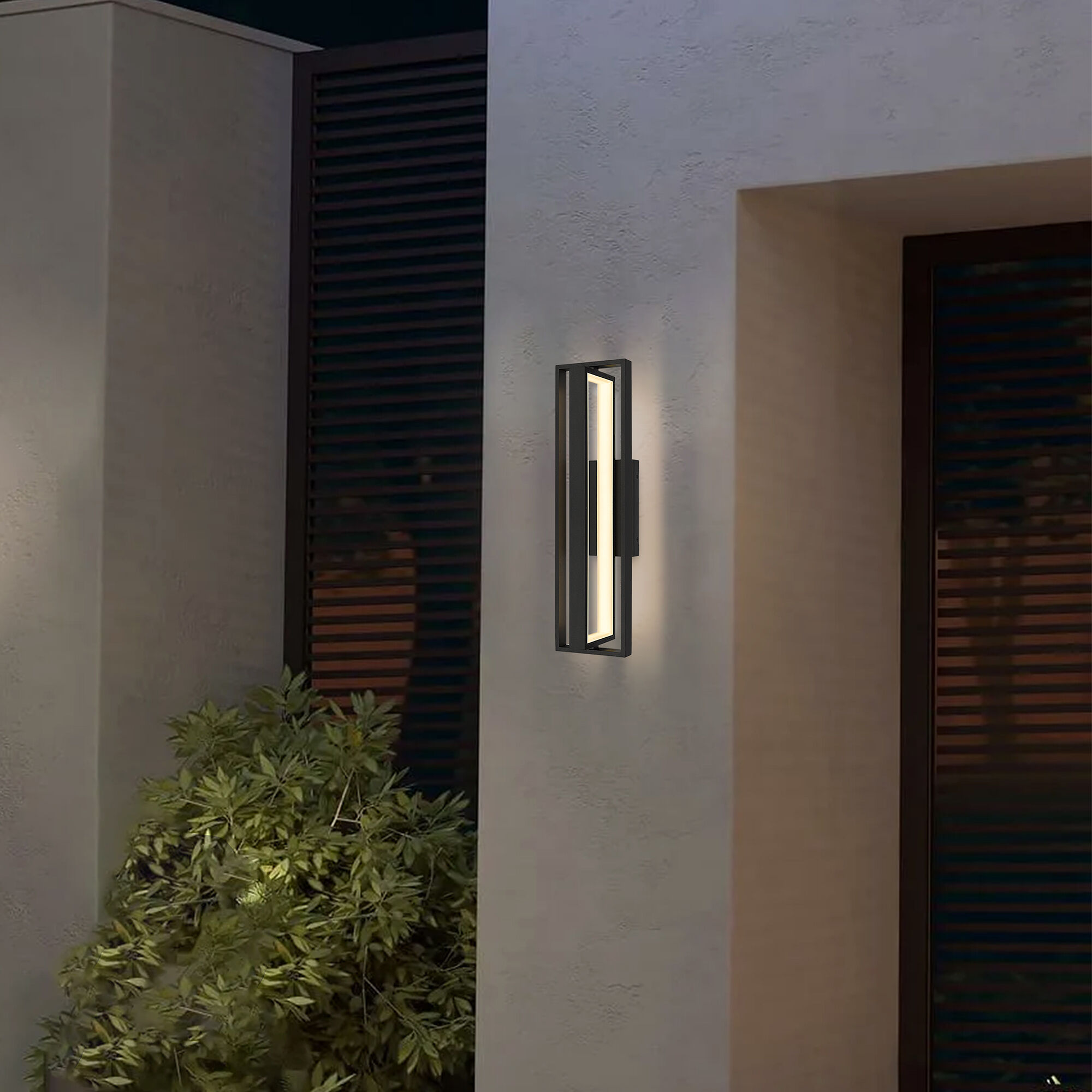 In & Out LED 24.5 inch Sand Black Outdoor Wall Sconce